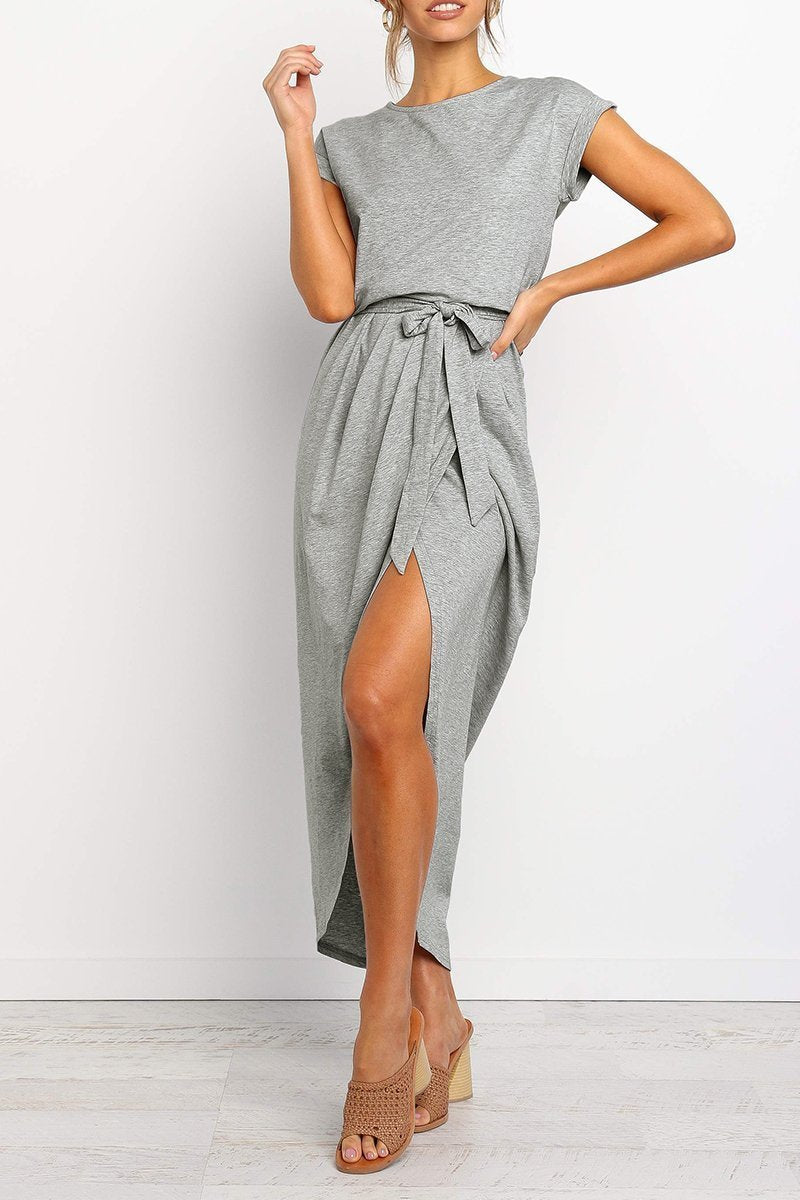 Luźna sukienka midi – Isabella-Zielony-S-Trend Polska