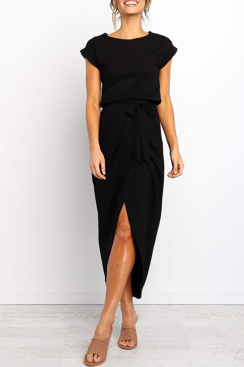 Luźna sukienka midi – Isabella-Zielony-S-Trend Polska