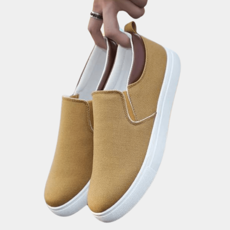 Luzne męskie buty typu Slip-On – Hugo-Khaki-39-Trend Polska