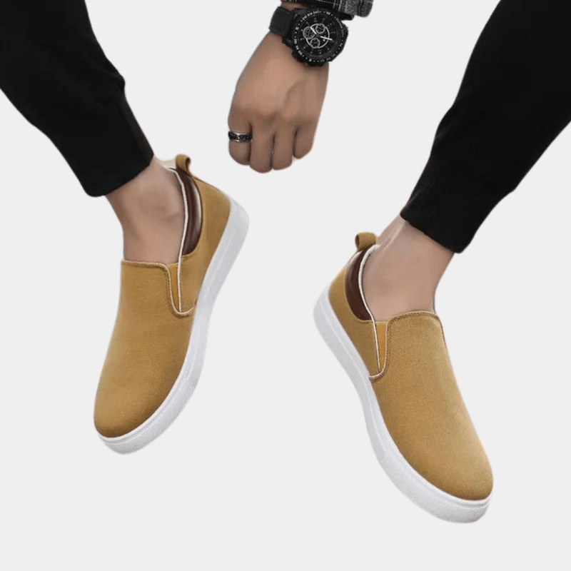 Luzne męskie buty typu Slip-On – Hugo-Khaki-39-Trend Polska