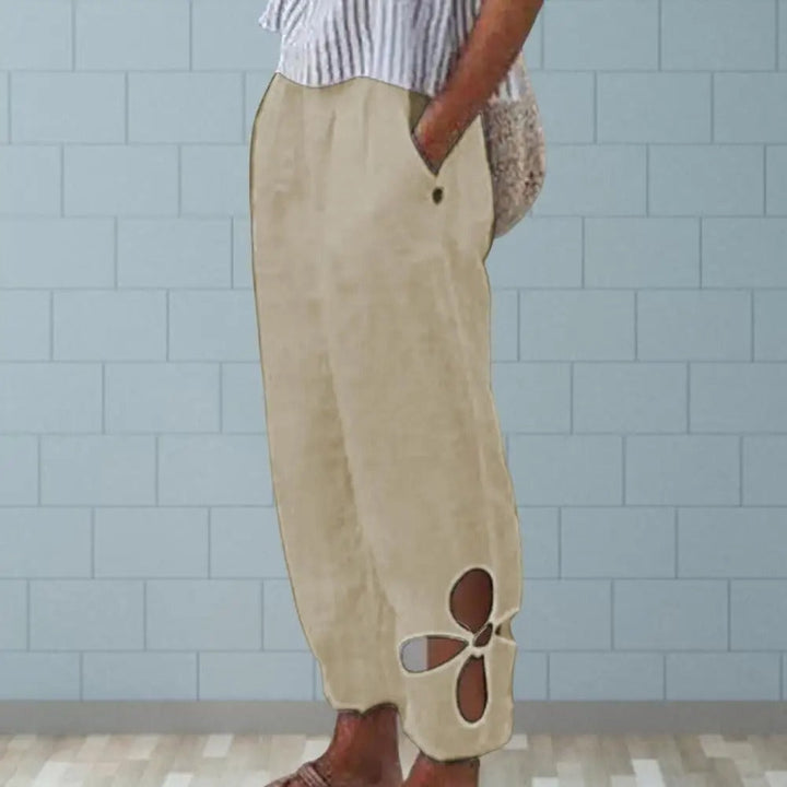 Luźne spodnie damskie o swobodnym kroju – Mireen-Khaki-S-Trend Polska