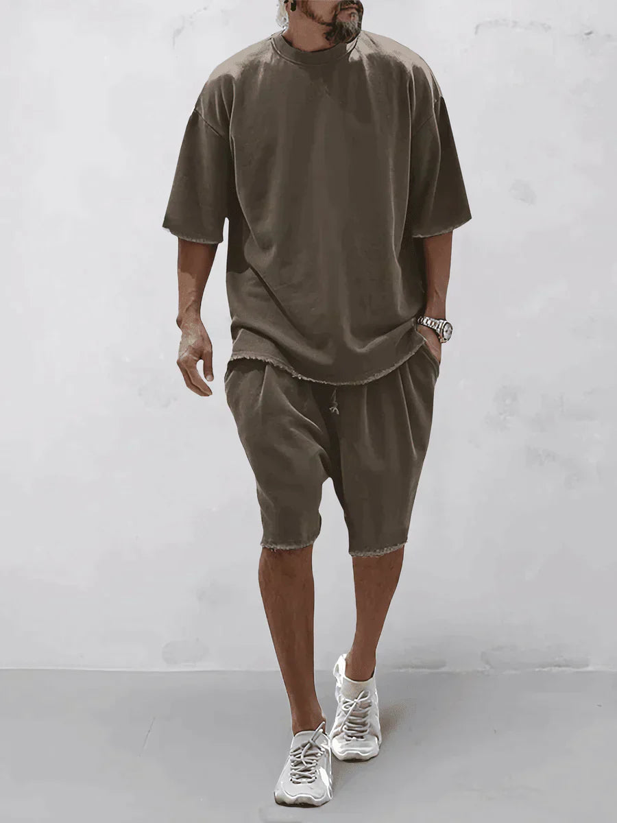 Luźny zestaw sportowy dla mężczyzn w stylu Loose-Fit – Cassian-Braun-S-Trend Polska