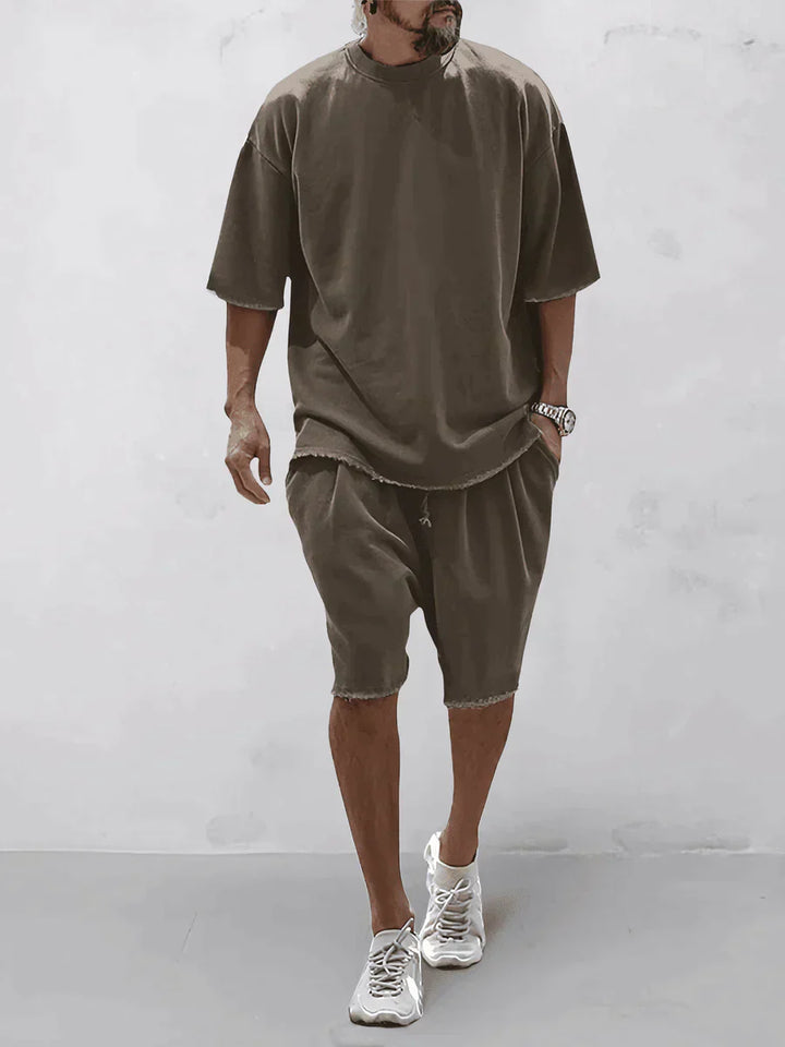 Luźny zestaw sportowy dla mężczyzn w stylu Loose-Fit – Cassian-Braun-S-Trend Polska