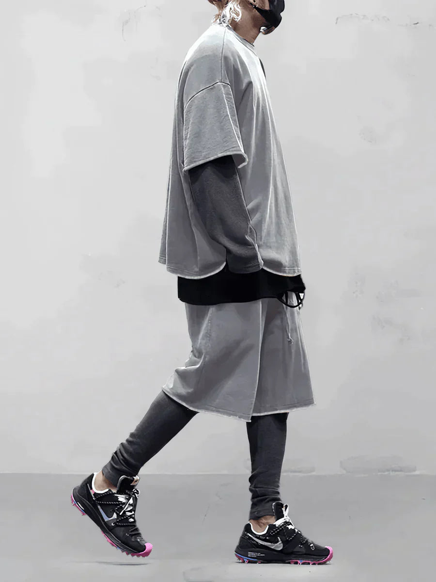 Luźny zestaw sportowy dla mężczyzn w stylu Loose-Fit – Cassian-Jasnoszary-S-Trend Polska