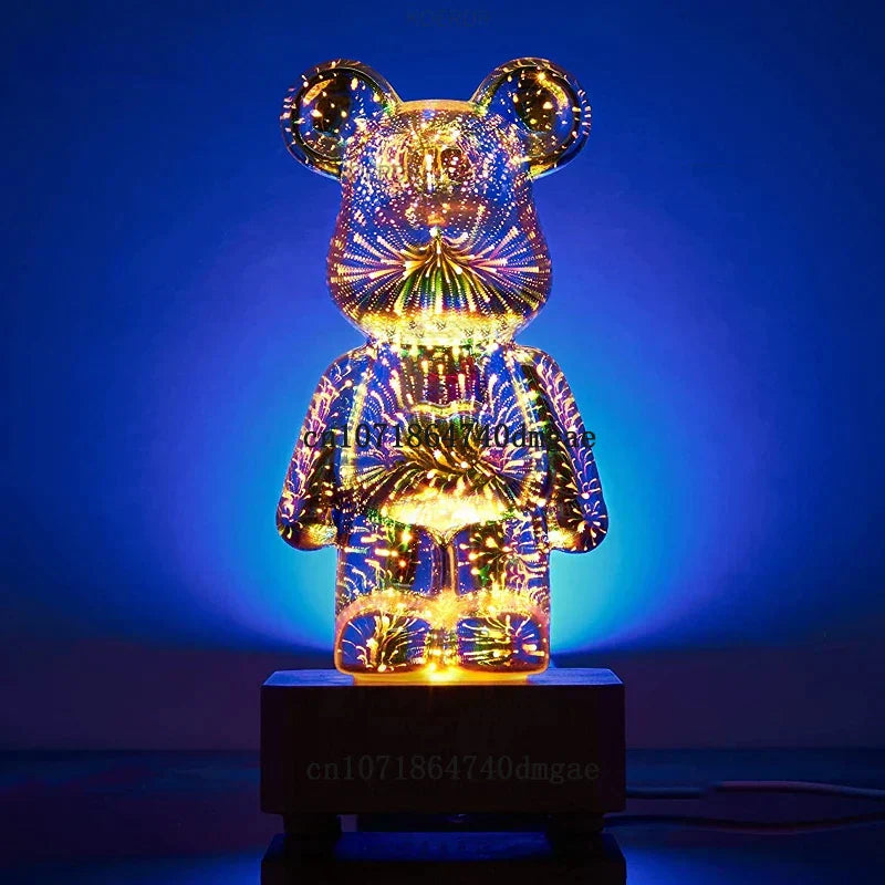 Magiczna 3D Projekcja Fajerwerków Lampa Nastrojowa - StarBear-7 Kolory-Trend Polska