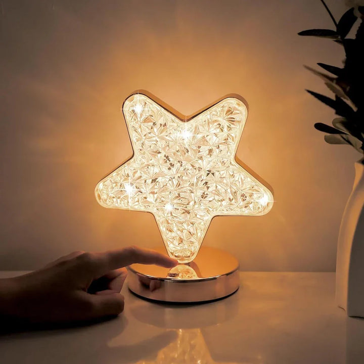 Magiczna Lampa Stołowa z Kryształami z Funkcją Przyciemniania - Celestia-Gwiazda-Trend Polska