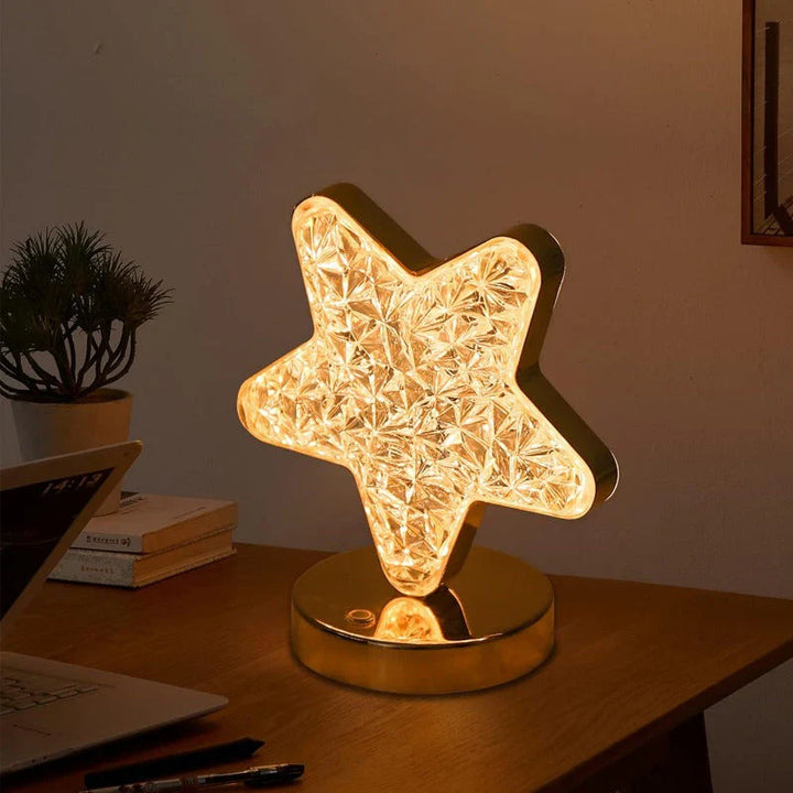 Magiczna Lampa Stołowa z Kryształami z Funkcją Przyciemniania - Celestia-Księżyc-Trend Polska
