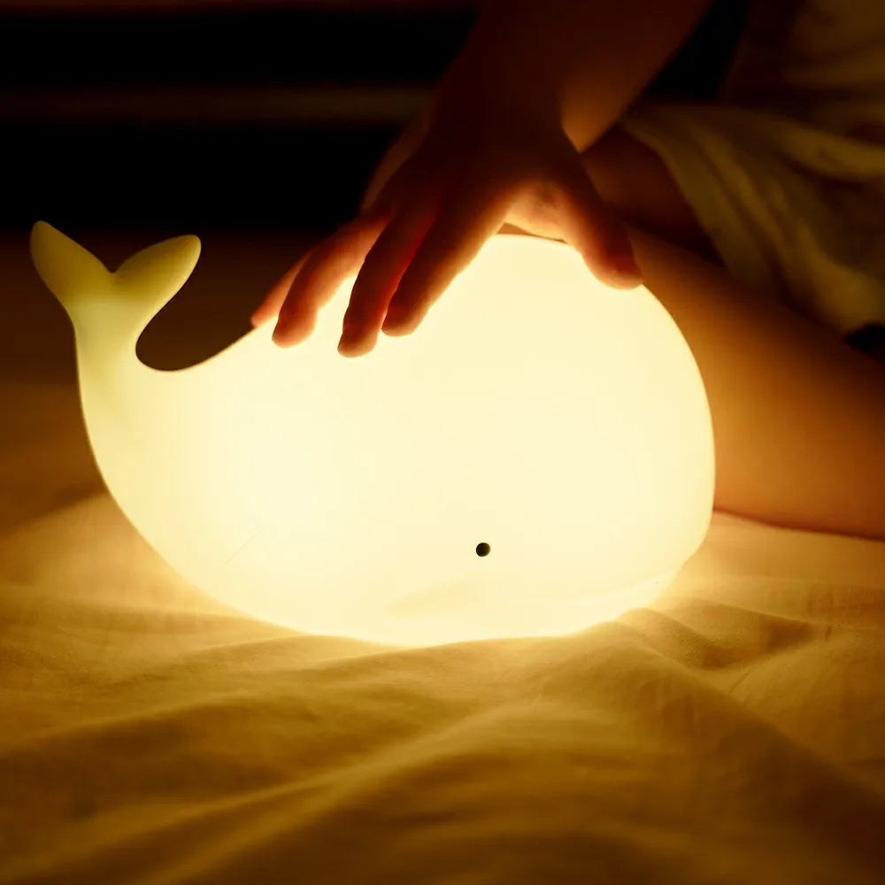 Magiczna Podświetlana Lampa Wieloryb – Luma | Miękkie Światło dla Dzieci-Trend Polska