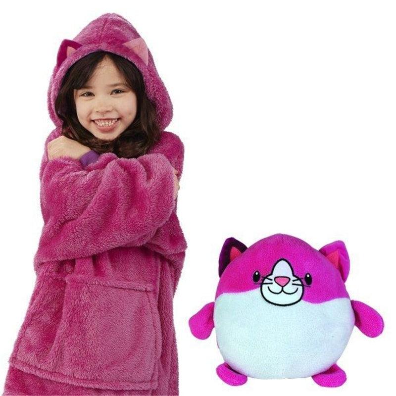 Magiczny Kocyk Miś SnugBear-Różowy + Niebieski-Trend Polska