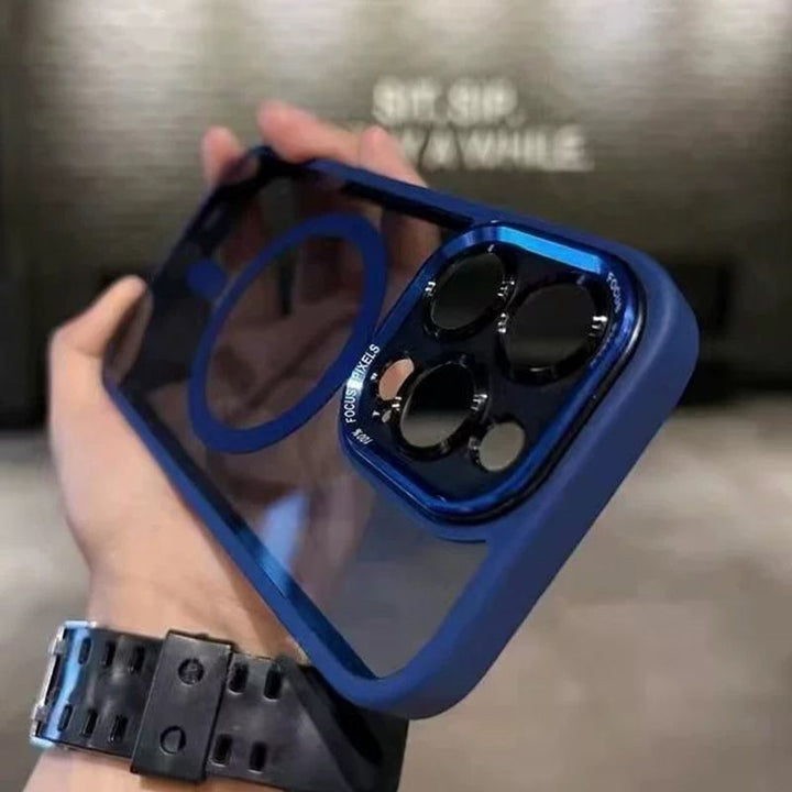 Magnetyczne etui ochronne na iPhone – iShield-Niebieski-iPhone 16-Trend Polska
