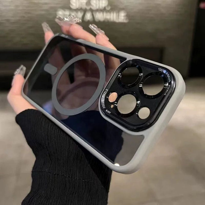 Magnetyczne etui ochronne na iPhone – iShield-Szary-iPhone 16-Trend Polska