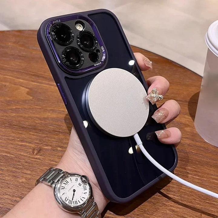 Magnetyczne etui ochronne na iPhone – iShield-Szary-iPhone 16-Trend Polska