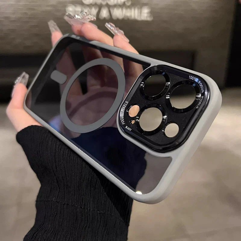 Magnetyczne etui ochronne na iPhone – iShield-Szary-iPhone 16-Trend Polska