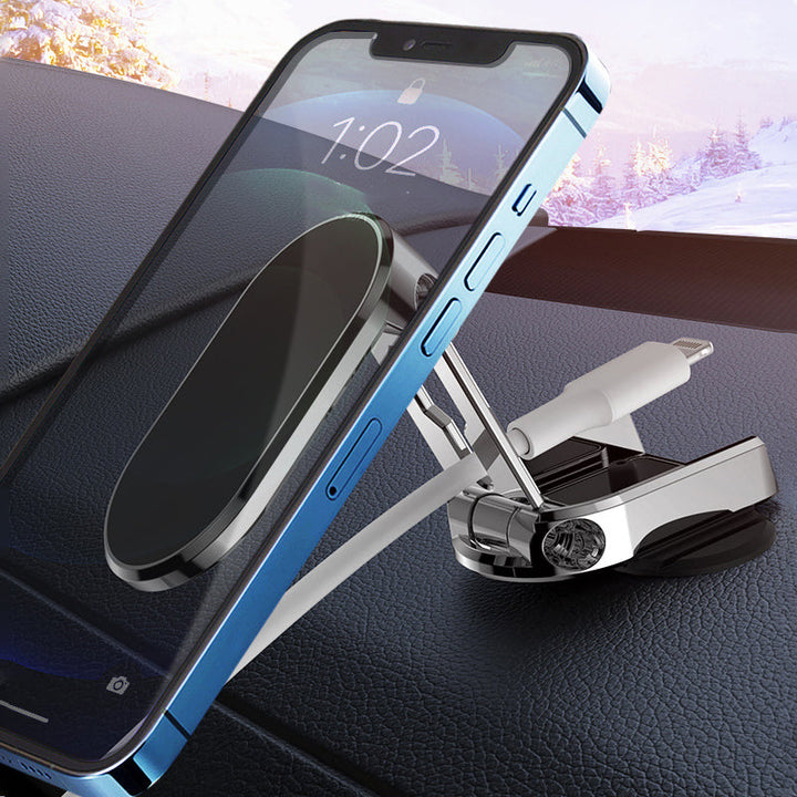 Magnetyczny uchwyt na telefon do samochodu – MagMount Fold-Czarny-Trend Polska