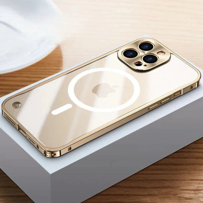 MagSafe Etui dla iPhone 15 - SteelGuard-Złoto-iPhone 15 Pro Max-Trend Polska