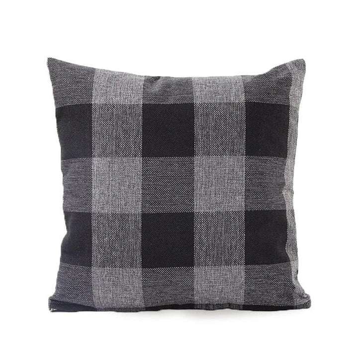 Przytulna poduszka w kratę w stylu wiejskim – Autumn Plaid