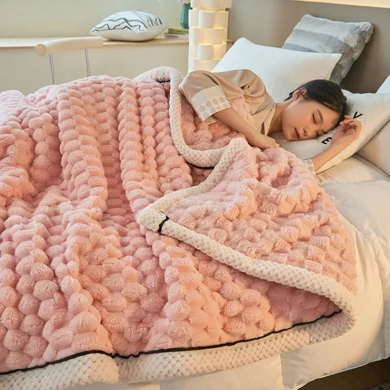 Podwójna koc z koralowego weluru na jesień i zimę – TurtleWarm