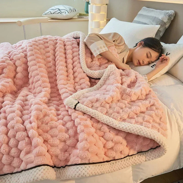 Podwójna koc z koralowego weluru na jesień i zimę – TurtleWarm