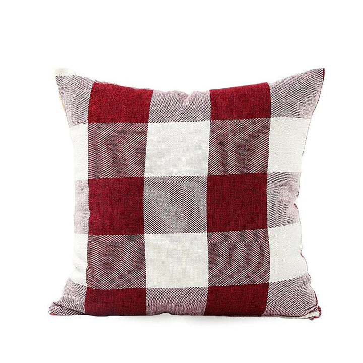 Przytulna poduszka w kratę w stylu wiejskim – Autumn Plaid