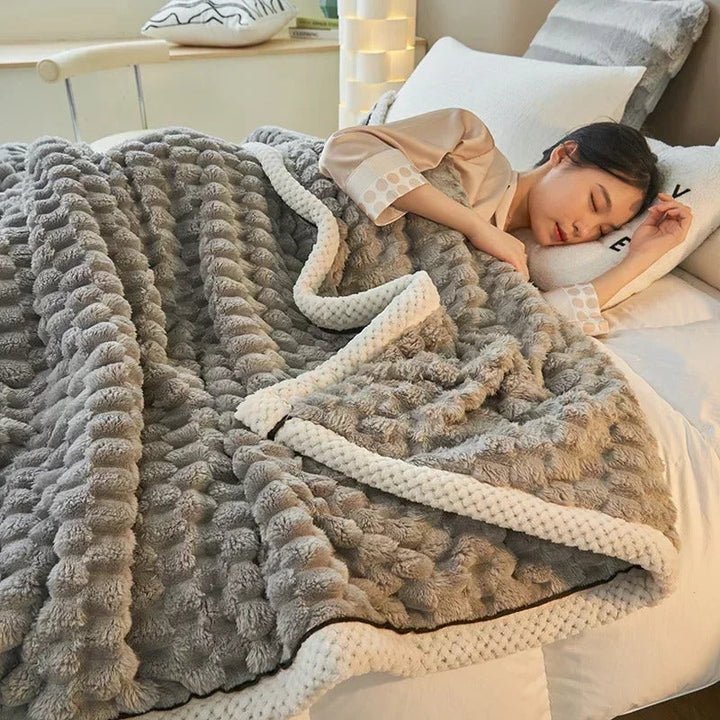 Podwójna koc z koralowego weluru na jesień i zimę – TurtleWarm