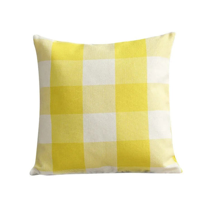 Przytulna poduszka w kratę w stylu wiejskim – Autumn Plaid
