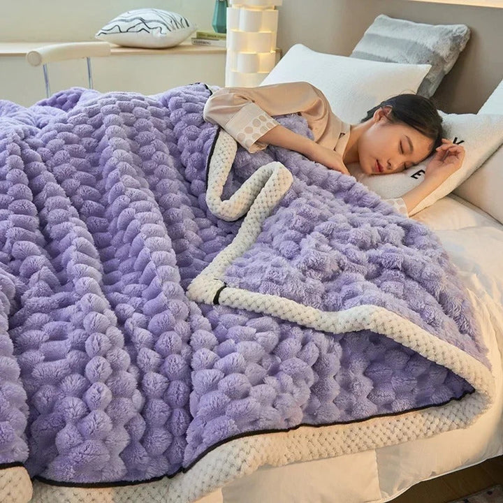 Podwójna koc z koralowego weluru na jesień i zimę – TurtleWarm