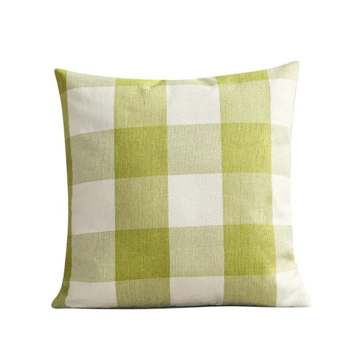 Przytulna poduszka w kratę w stylu wiejskim – Autumn Plaid