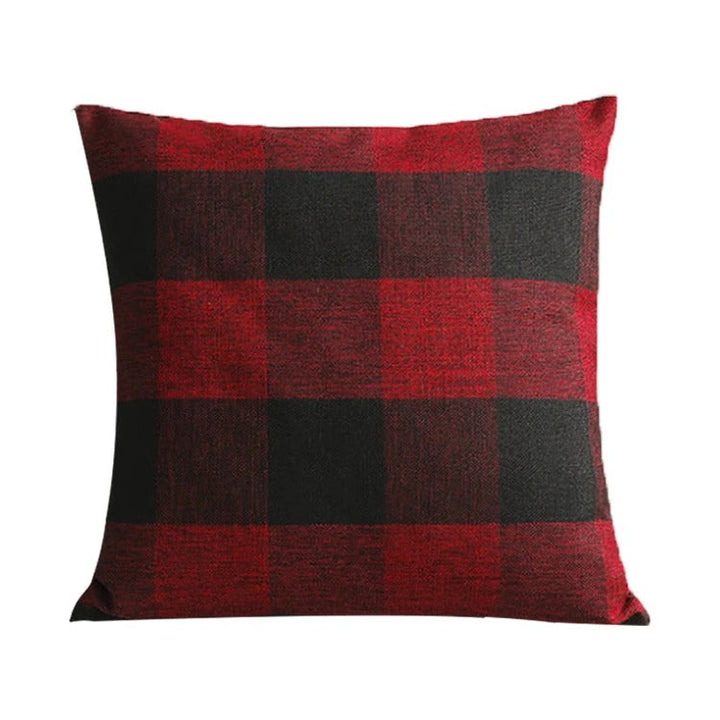 Przytulna poduszka w kratę w stylu wiejskim – Autumn Plaid