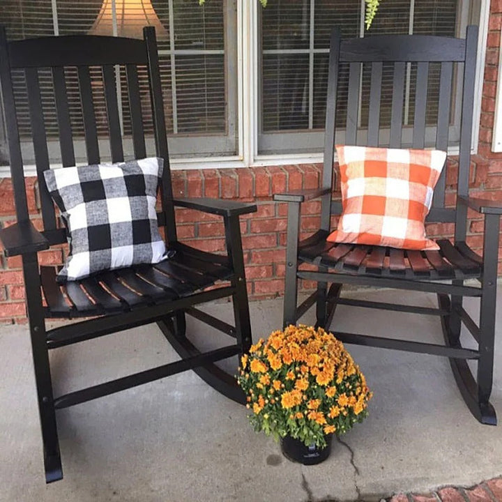 Przytulna poduszka w kratę w stylu wiejskim – Autumn Plaid