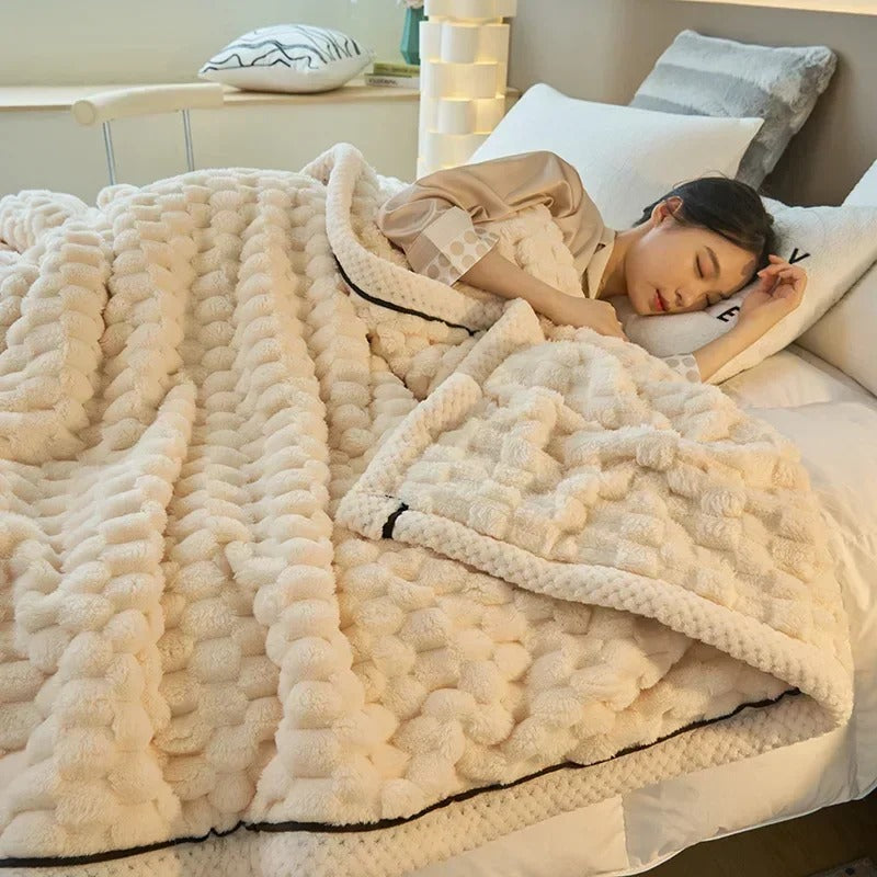 Podwójna koc z koralowego weluru na jesień i zimę – TurtleWarm