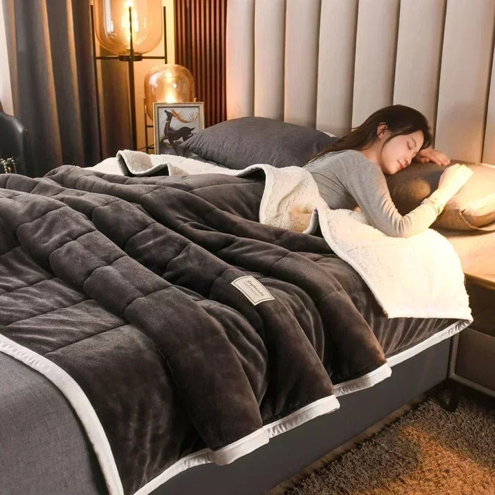 Ciepły koc z flanelowego koralowego polaru na jesień i zimę – CosyBlanket