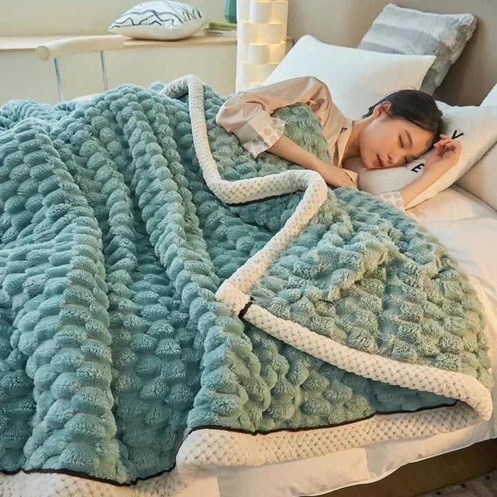 Podwójna koc z koralowego weluru na jesień i zimę – TurtleWarm