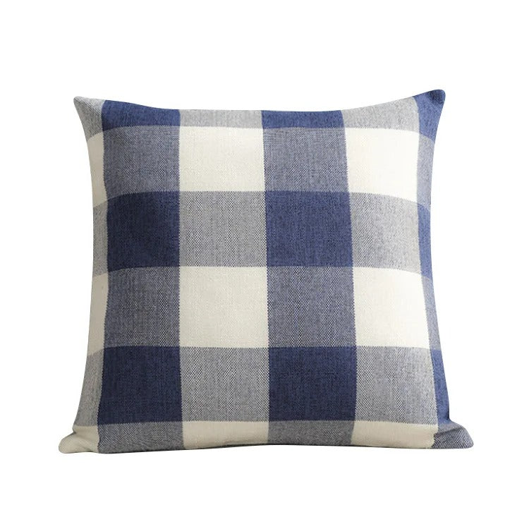 Przytulna poduszka w kratę w stylu wiejskim – Autumn Plaid