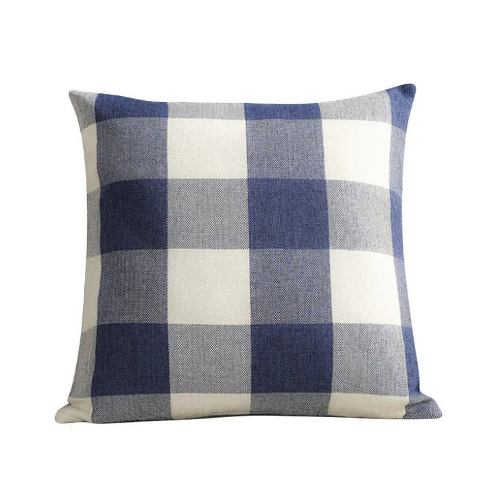 Przytulna poduszka w kratę w stylu wiejskim – Autumn Plaid