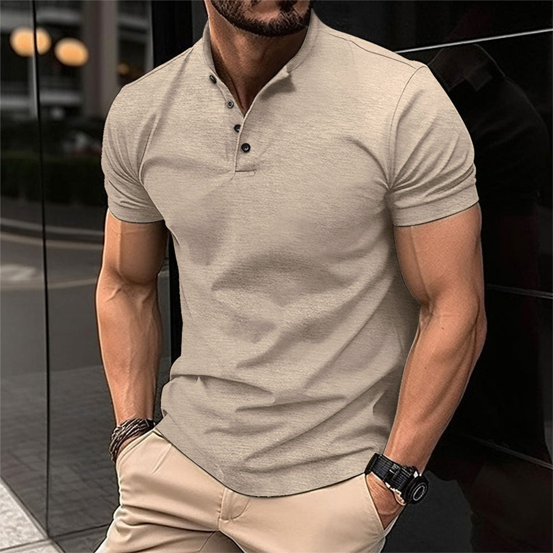Maison - Stylowa koszulka polo dla mężczyzn-Khaki-S-Trend Polska