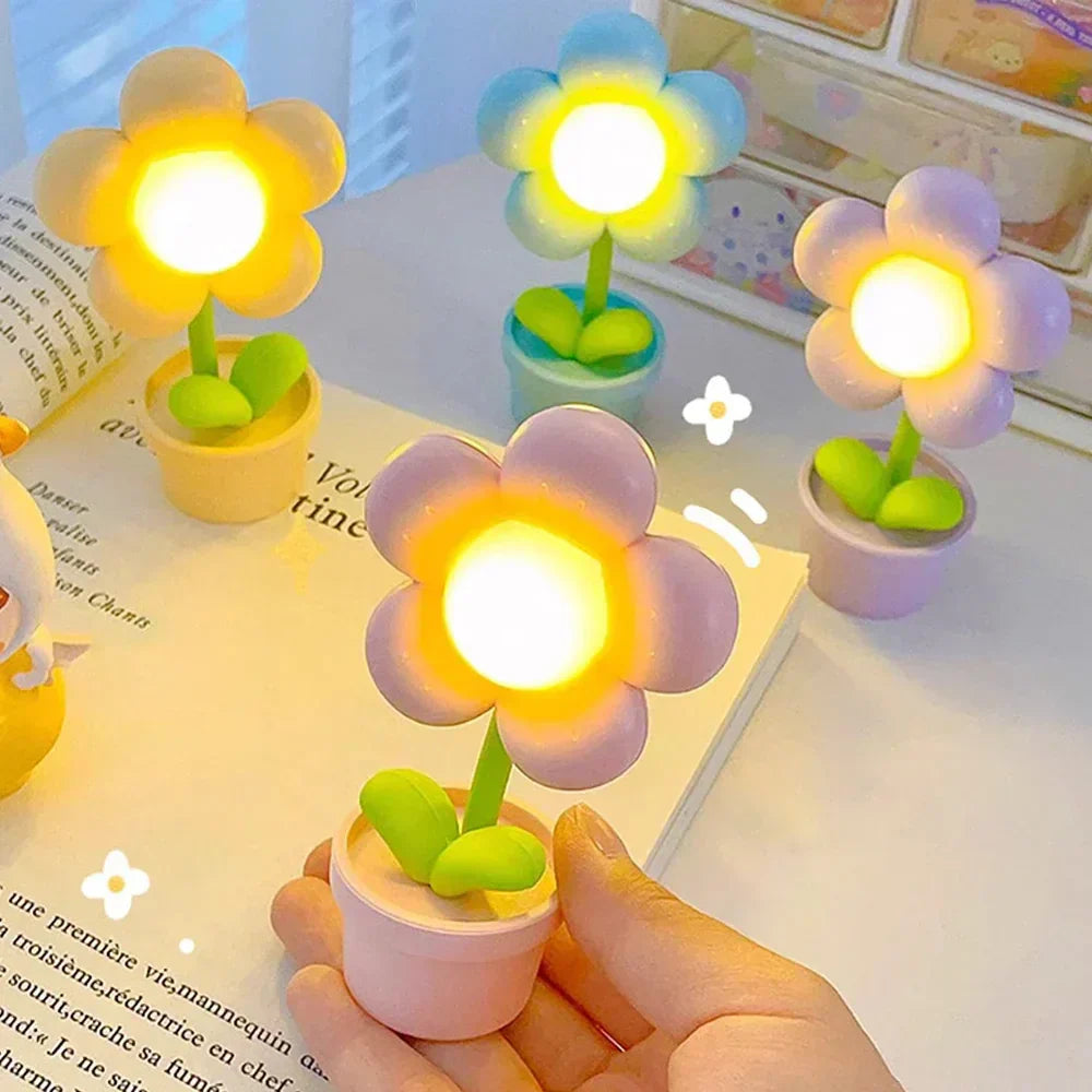 Mała Lampa Stołowa Relaksacyjna - BlossomGlow-Różowy-Trend Polska