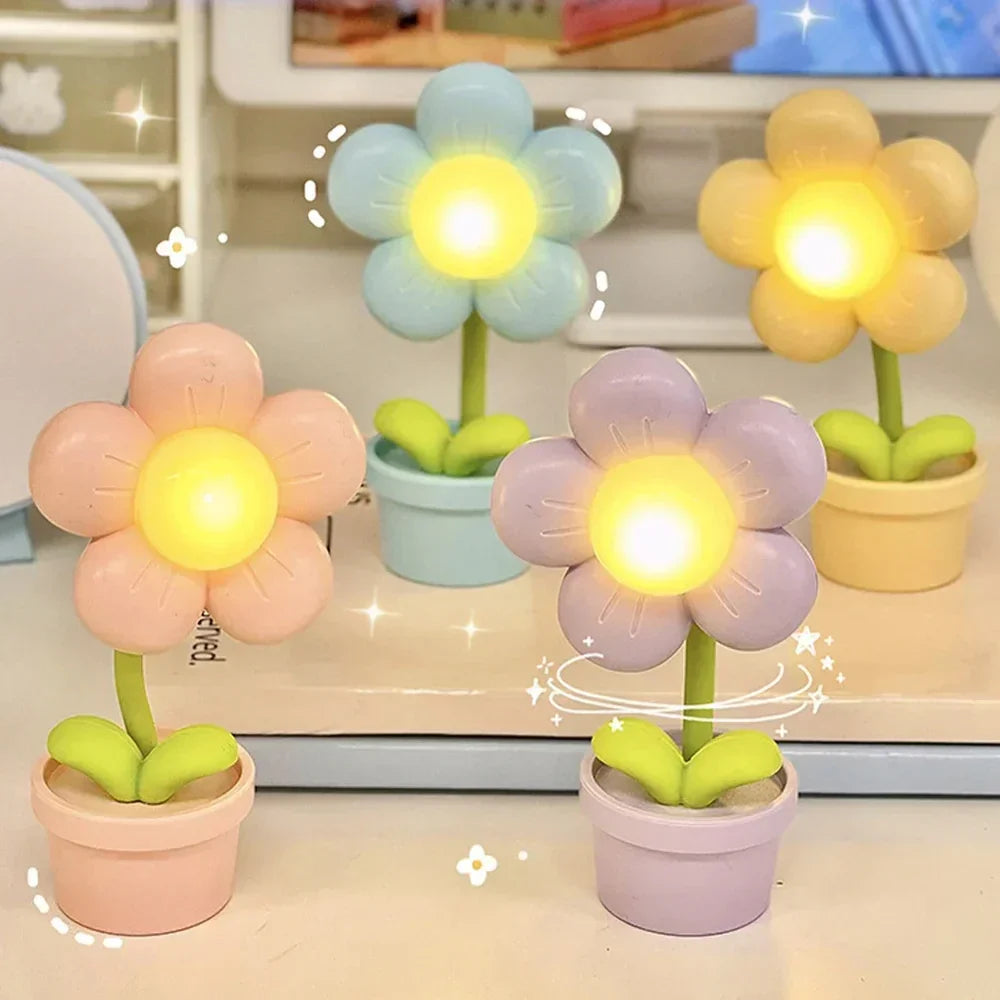 Mała Lampa Stołowa Relaksacyjna - BlossomGlow-Różowy-Trend Polska