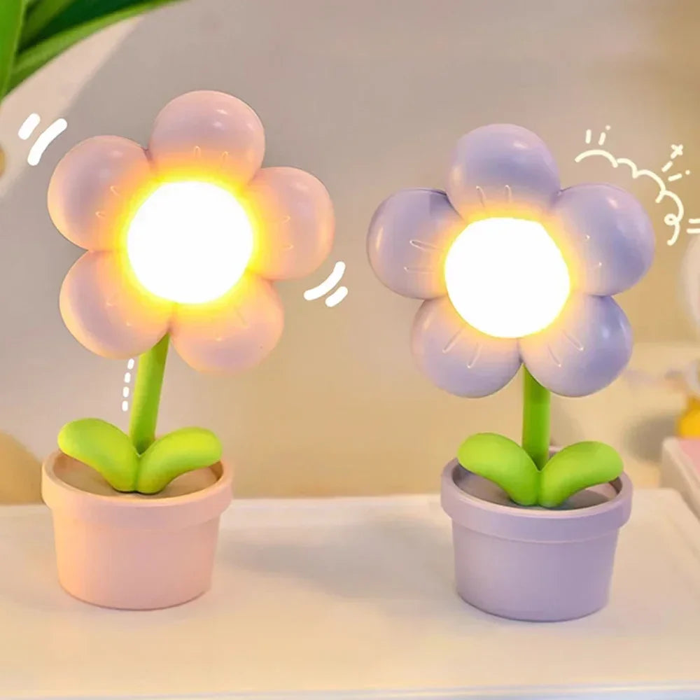 Mała Lampa Stołowa Relaksacyjna - BlossomGlow-Różowy-Trend Polska