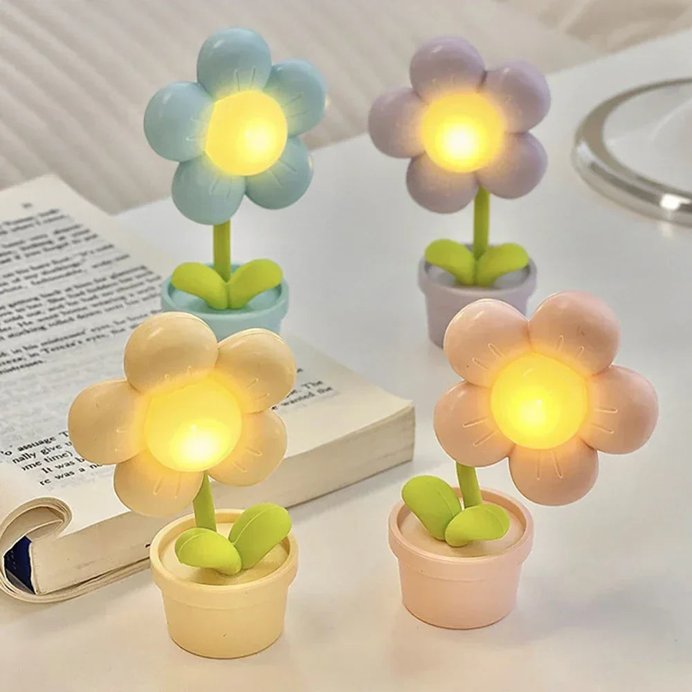 Mała Lampa Stołowa Relaksacyjna - BlossomGlow-Różowy-Trend Polska