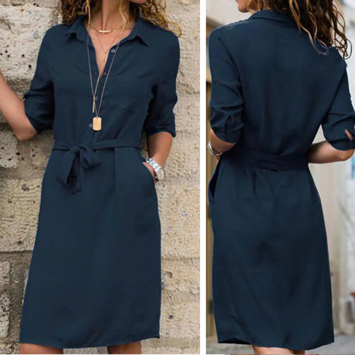 Mandy - Stylowa Wygodna Sukienka-Czarny-S-Trend Polska