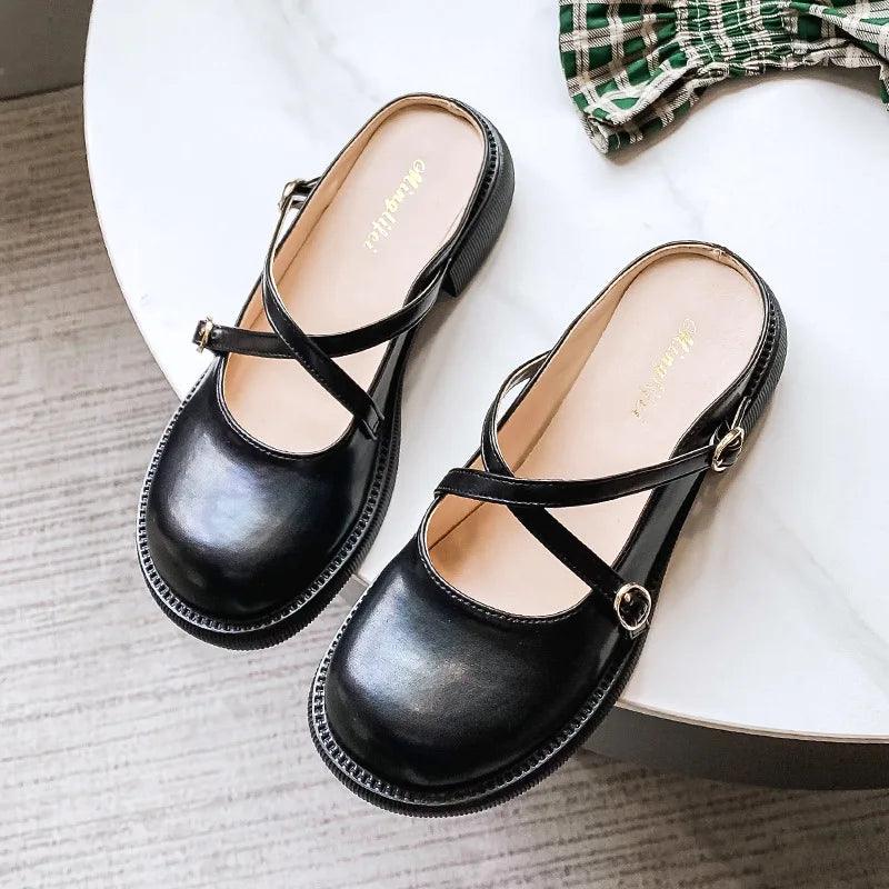 Mary Jane Pumps z eleganckim zapięciem - Clara-Ivory-35-Trend Polska