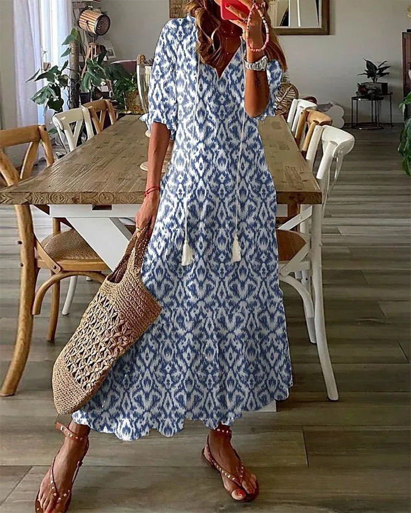 Maxi Sukienka - Elara-Niebieski-S-Trend Polska
