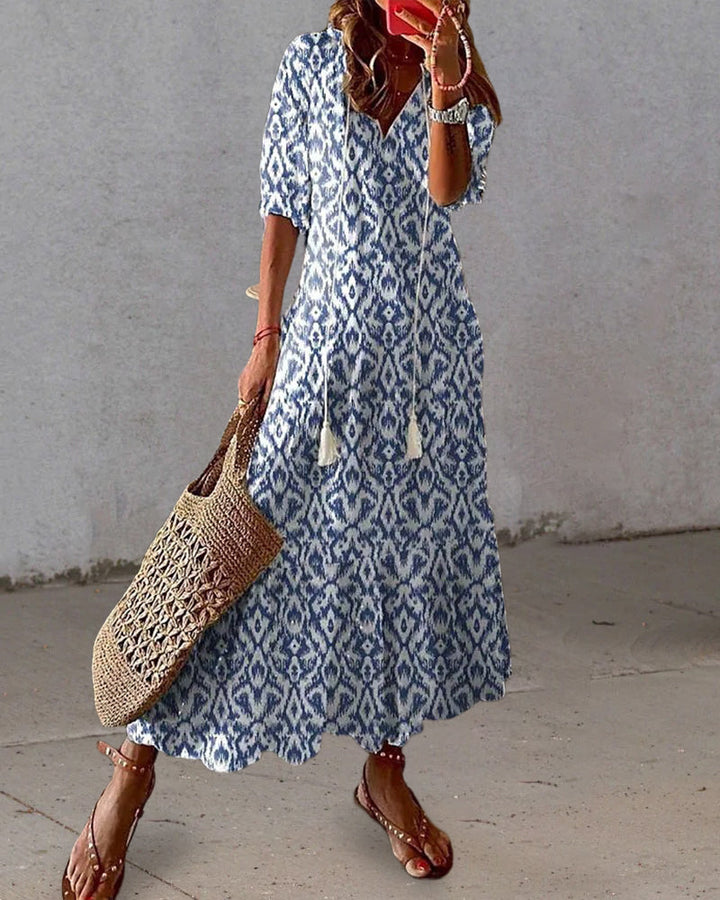 Maxi Sukienka - Elara-Niebieski-S-Trend Polska