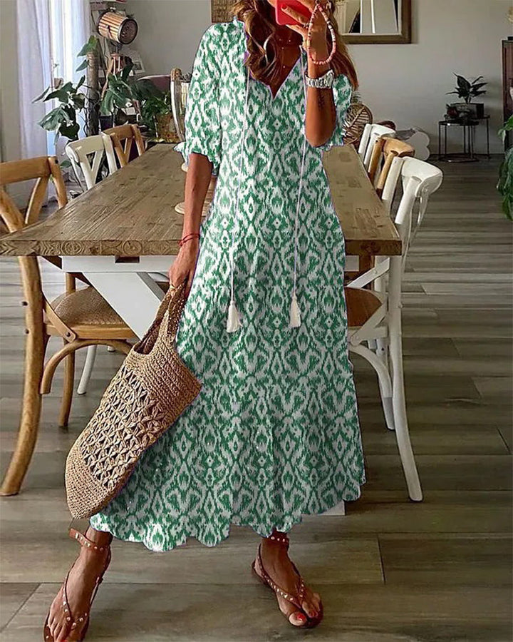 Maxi Sukienka - Elara-Zielony-S-Trend Polska