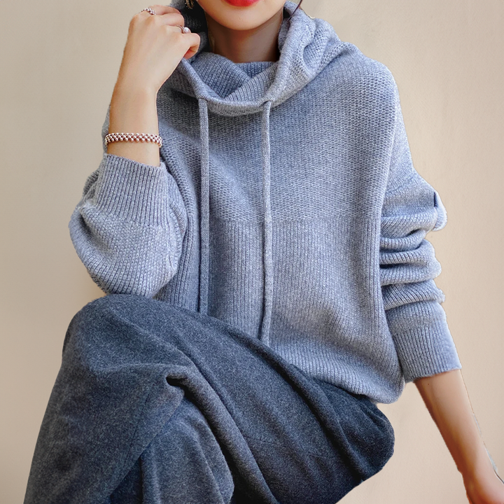 Merino Wełniany Damski Sweter z Golfem - Lena-Zielony-XS-Trend Polska