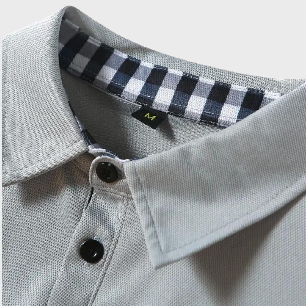 Męska koszulka polo z długim rękawem - Oliver-Czarny-S-Trend Polska