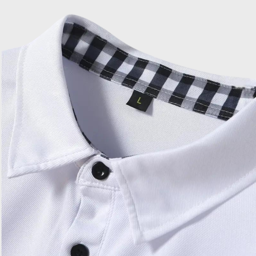 Męska koszulka polo z długim rękawem - Oliver-Czarny-S-Trend Polska