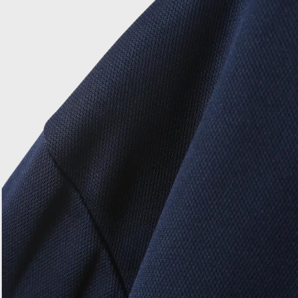 Męska koszulka polo z długim rękawem - Oliver-Czarny-S-Trend Polska