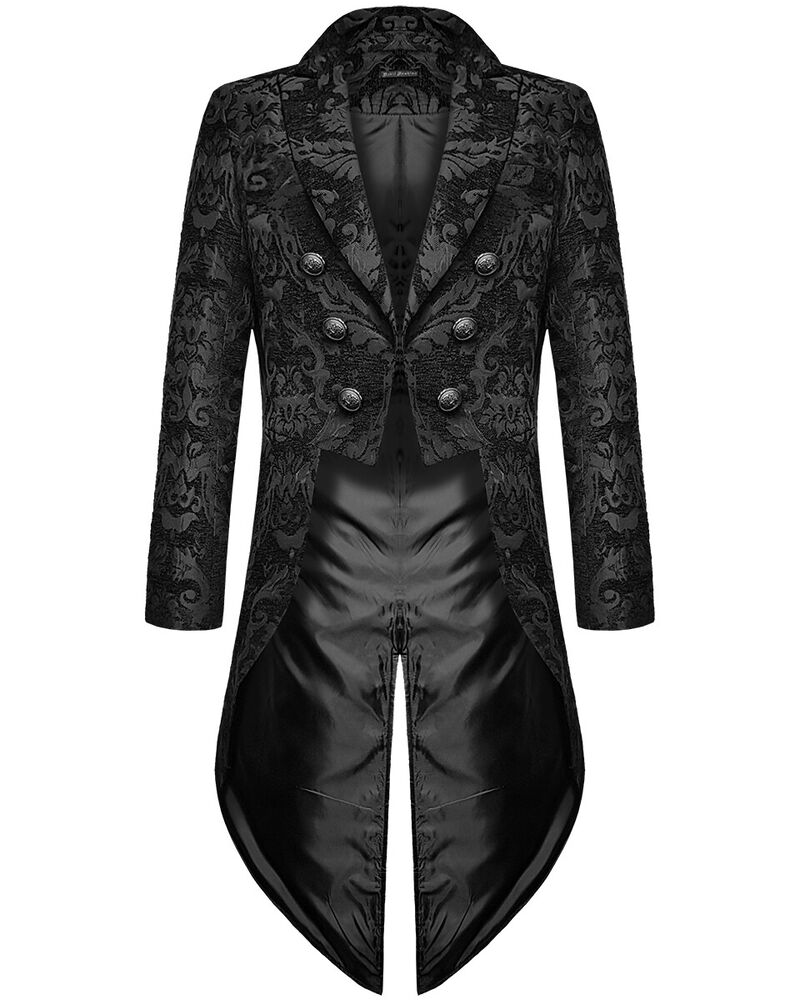 Męska kurtka gothic z wzorem brokatowym - Victor-Czarny-S-Trend Polska
