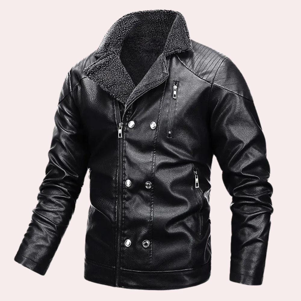 Męska kurtka motocyklowa o funkcjonalnym designie - Ronan-Czarny-S-Trend Polska